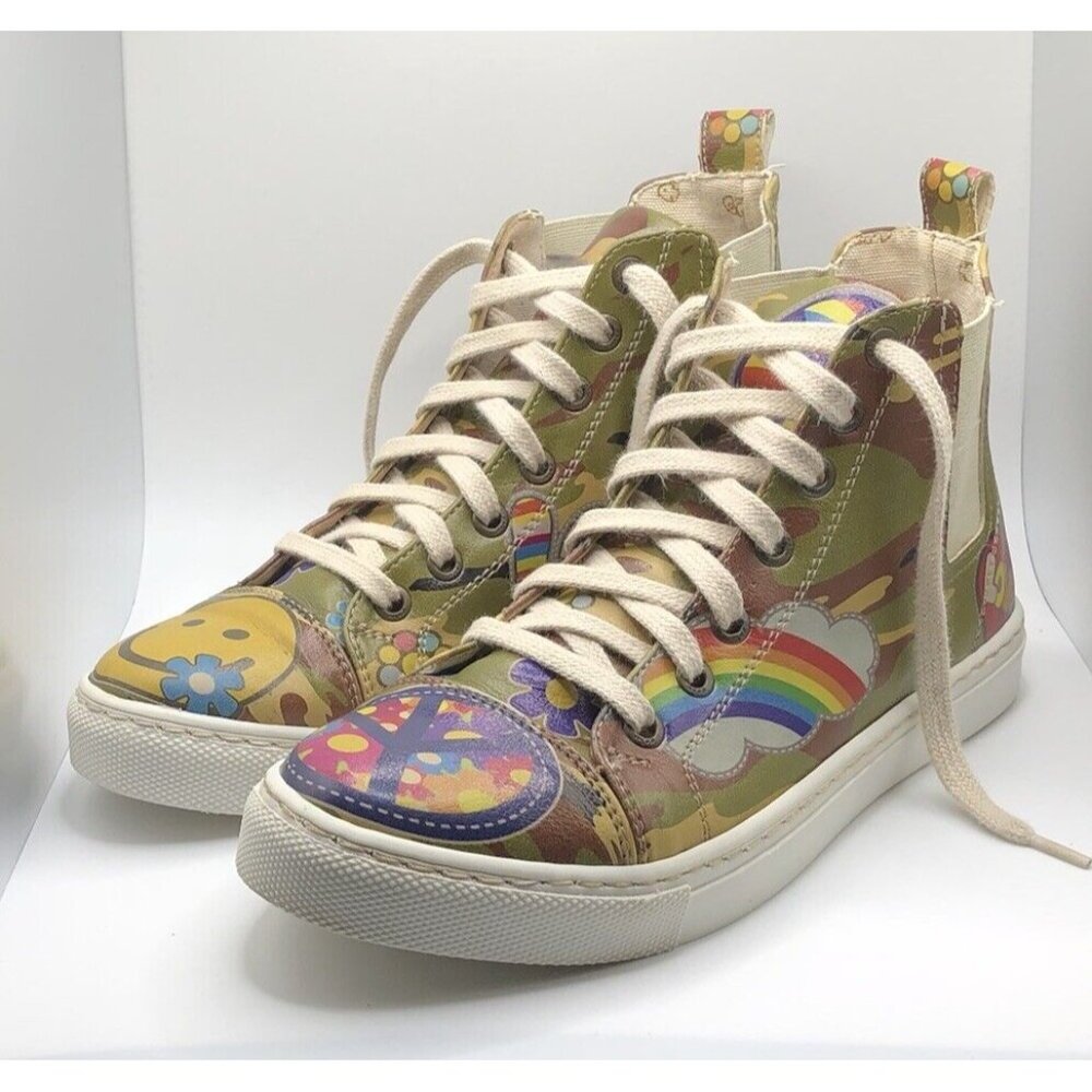 Goby Hi-Top Peace/Love Sneaker Shoes Women’s Size 38 - Pre Owned